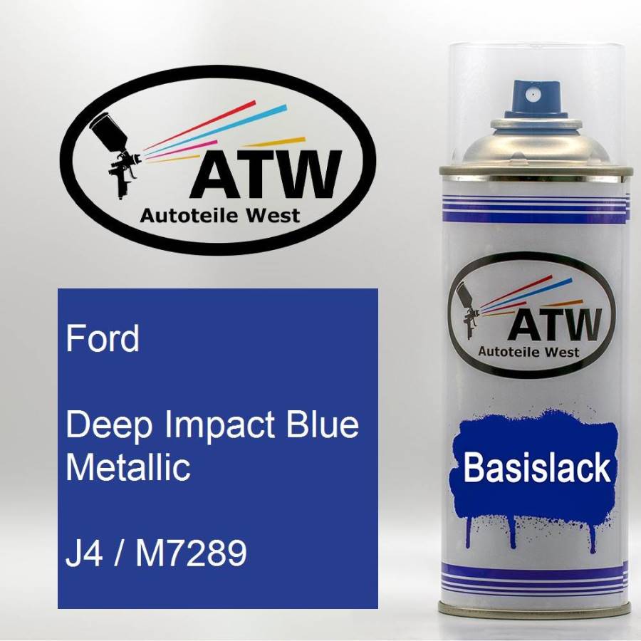 Ford, Deep Impact Blue Metallic, J4 / M7289: 400ml Sprühdose, von ATW Autoteile West.
